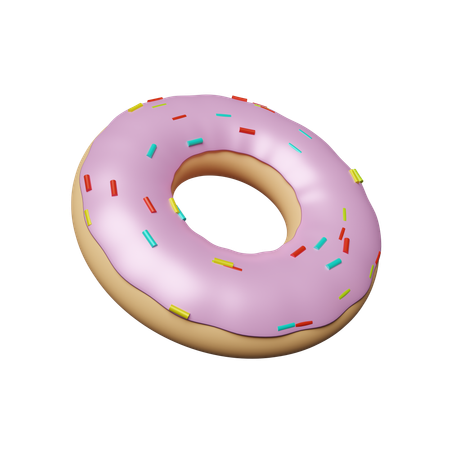 Donut rosa  3D Icon