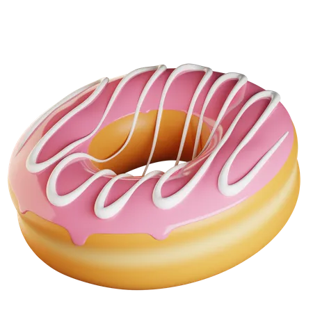 Rosquinha rosa  3D Illustration