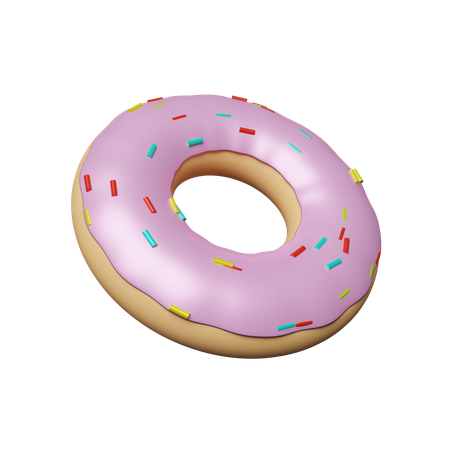 Beignet rose  3D Icon