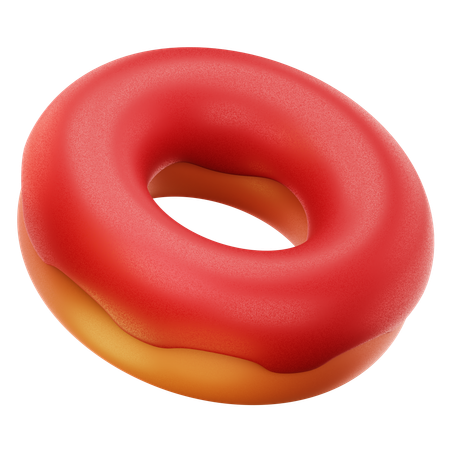 Beignet rouge  3D Icon