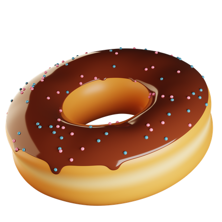 Donut Schokolade  3D Illustration