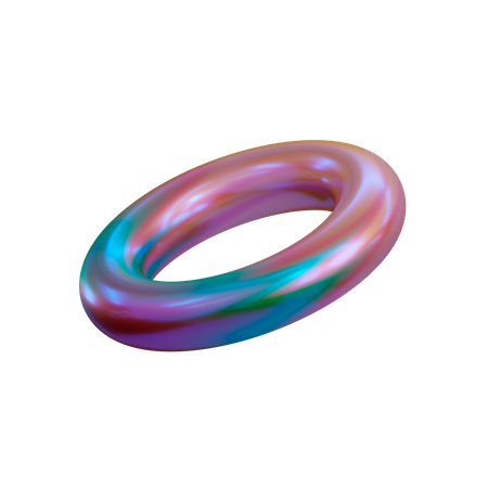 Donut Shape  3D Icon