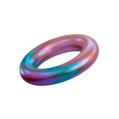 Donut Shape 3D Illustration