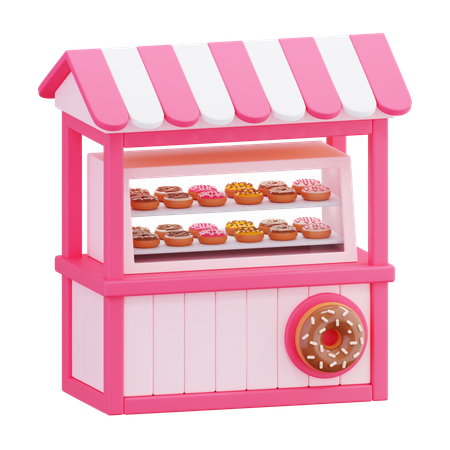 Donut Stall  3D Icon