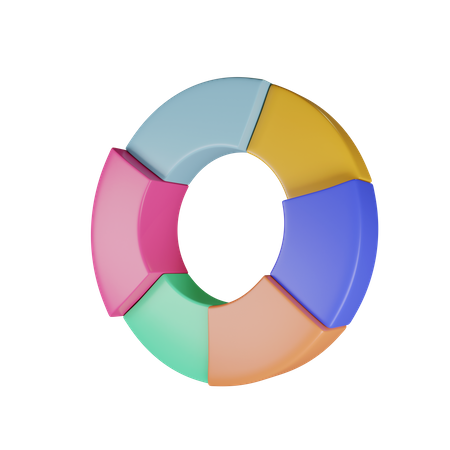 Donut-Volldiagramm  3D Icon