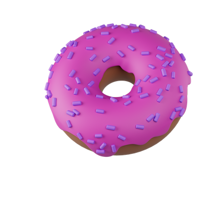 Donut with icing and marshmallows  3D Icon