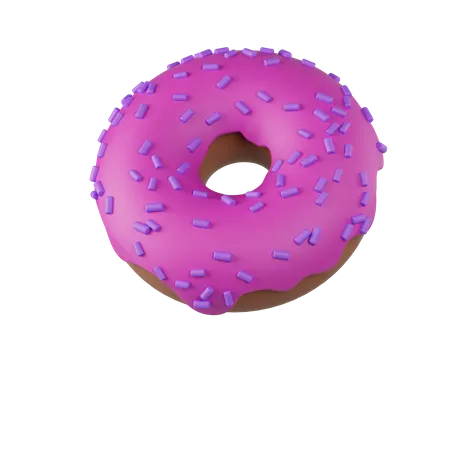 Donut with icing and marshmallows 3D Icon