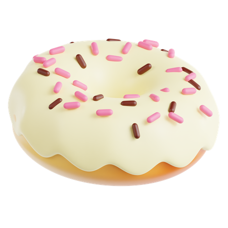 Donut With Sprinkles  3D Icon
