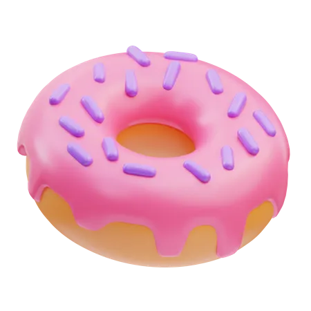 Donut With Sprinkles  3D Icon