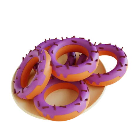 3 D Illustration Donuts 3D Icon