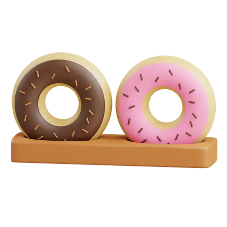 3 D Donuts Icon Illustration With Transparent Background 3D Icon