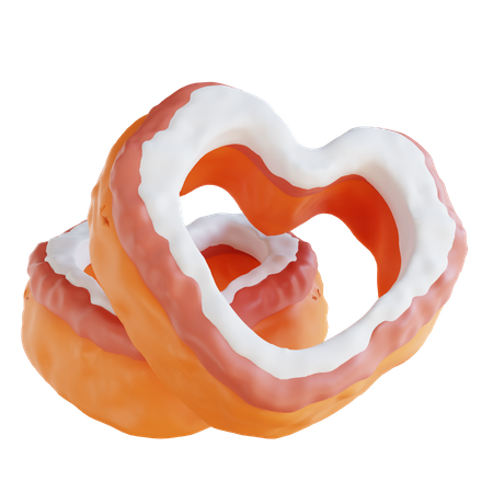 Donuts de coração  3D Icon