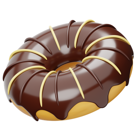 Donas de chocolate y vainilla  3D Icon