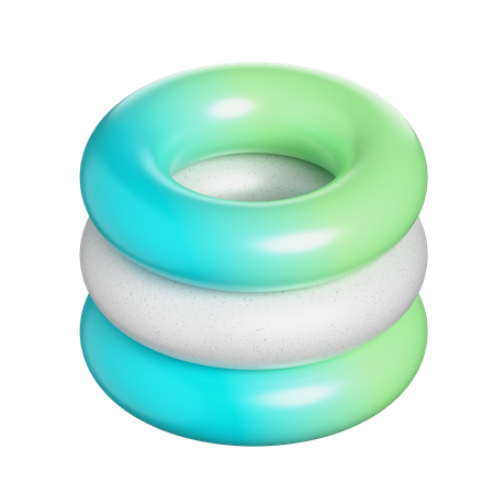 Forma de donuts empilhados  3D Icon