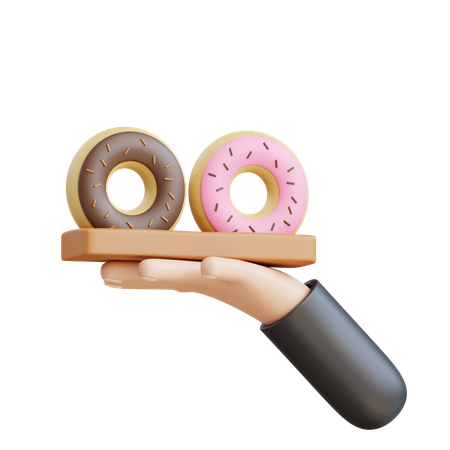 Donuts On Hand  3D Icon