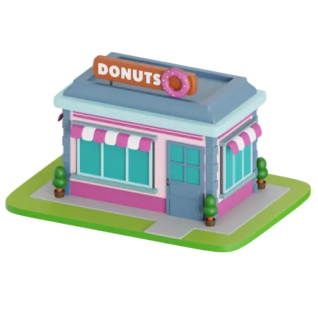 Donuts Store  3D Icon