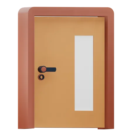 3 D Door Illustration With Transparent Background 3D Icon