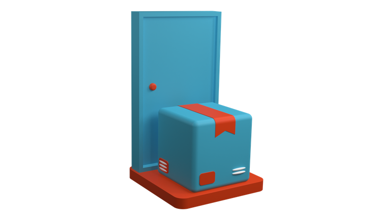 문 배달  3D Icon