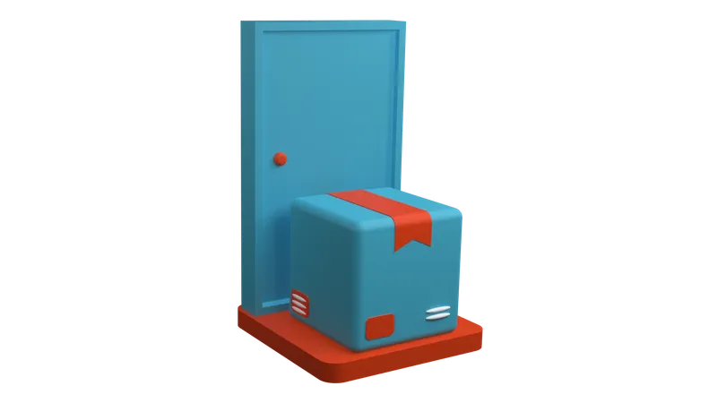 문 배달  3D Icon