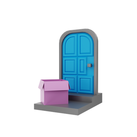 문 배달  3D Icon