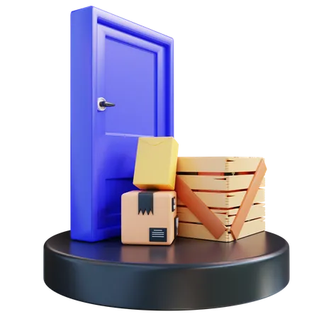 3 D Illustration Door Delivery 3D Icon