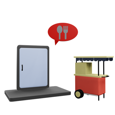 Door food delivery  3D Icon