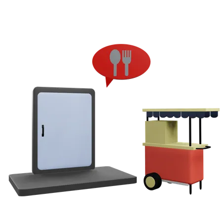 Door food delivery  3D Icon