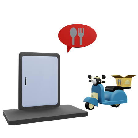 Door food delivery  3D Icon