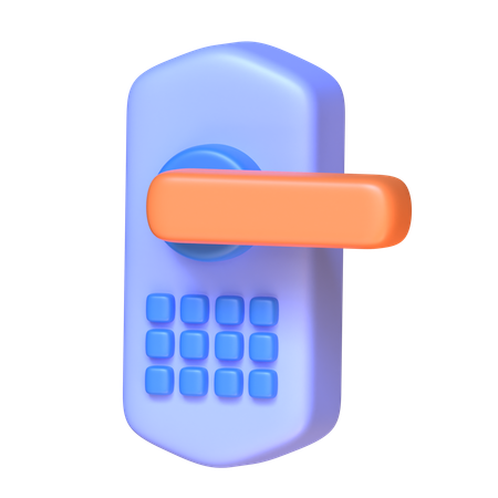 Door Lock  3D Icon
