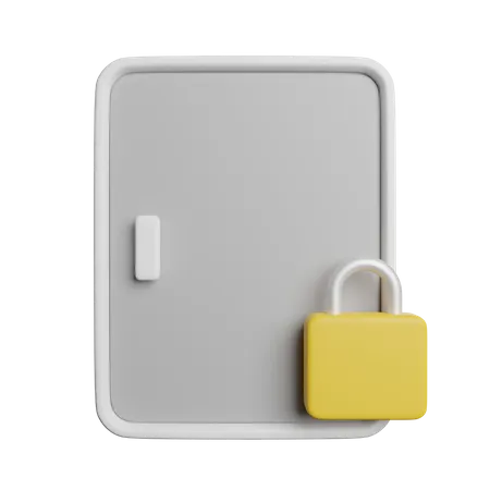 Door Lock  3D Icon