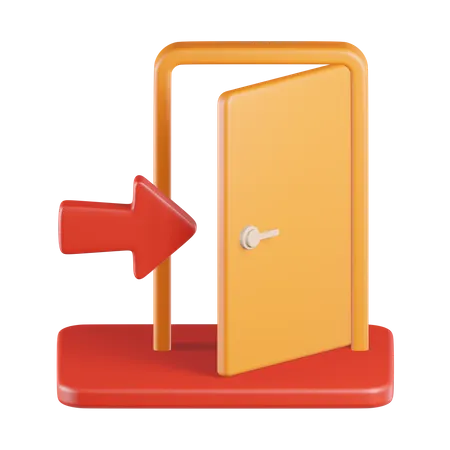 Door Open  3D Icon