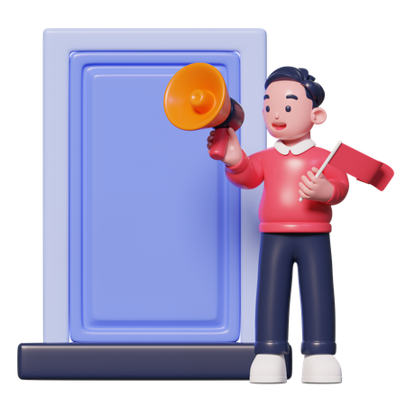 Door to door Campaign  3D Icon