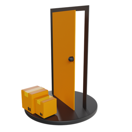 Door To Door Delivery  3D Icon