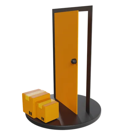 Door To Door Delivery  3D Icon