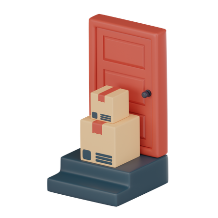 Door To Door Delivery  3D Icon