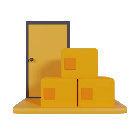 Door To Door Delivery  3D Icon