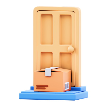 玄関先までの配達  3D Icon