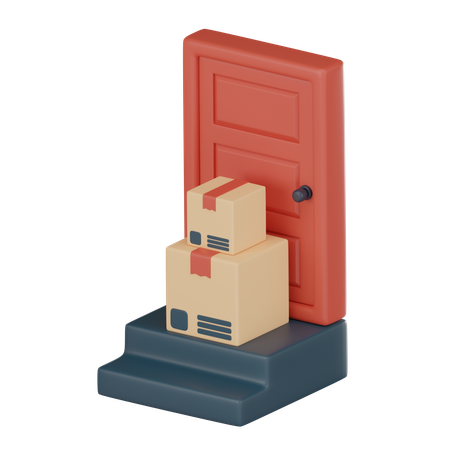 Door To Door Delivery  3D Icon