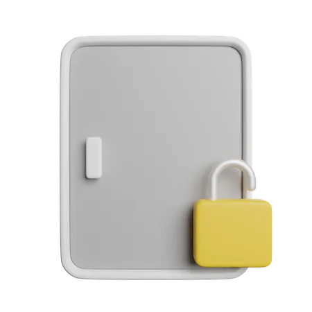 Door Unlock Security 3D Icon