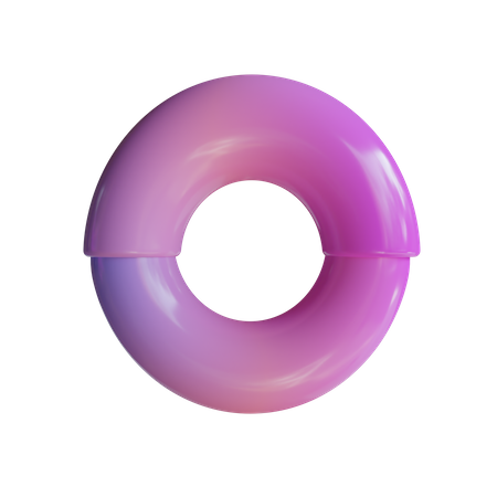 Doppelter Donut  3D Icon