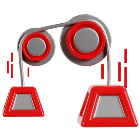 Doppel-Flaschenzugsystem  3D Icon