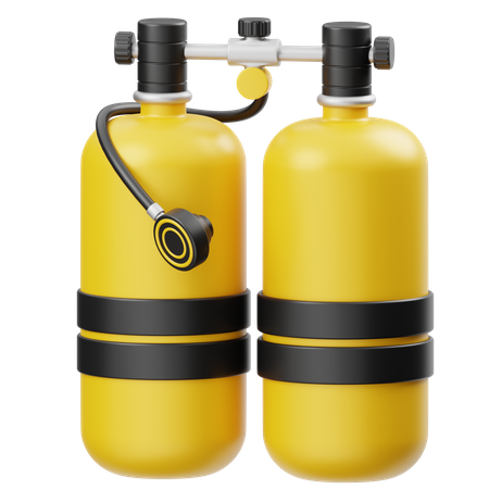 Doppel-Sauerstofftank  3D Icon
