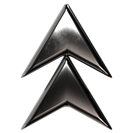 Doppelter Aufwärtspfeil  3D Icon