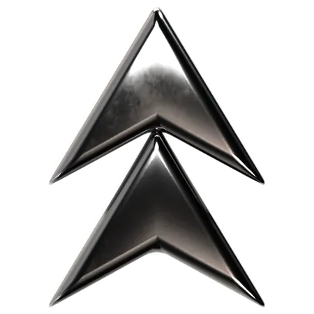 Doppelter Aufwärtspfeil  3D Icon