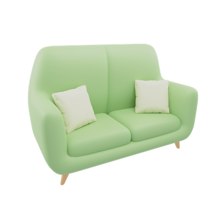 Doppelsofa  3D Icon