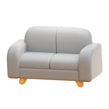 Doppelsofa  3D Icon