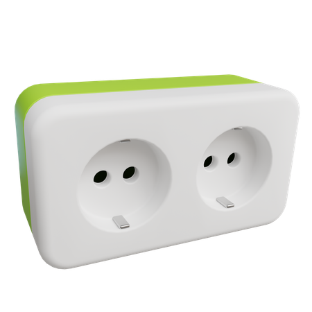 Doppelsteckdose  3D Icon