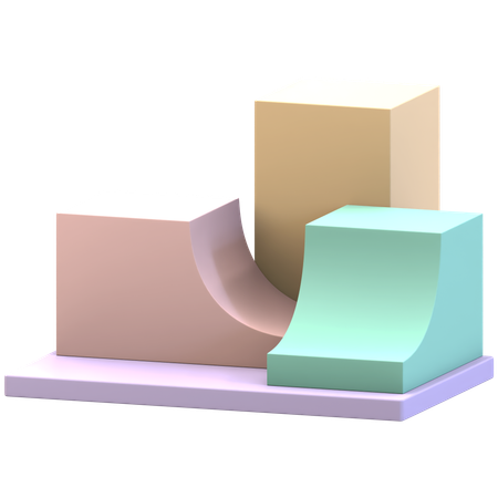 Doppelt gebogenes Podium  3D Icon