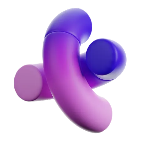 Doppelte Jelly Bean Form  3D Icon