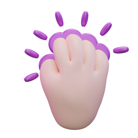 Doppeltippen Sie auf die Fünf-Finger-Handgeste  3D Icon